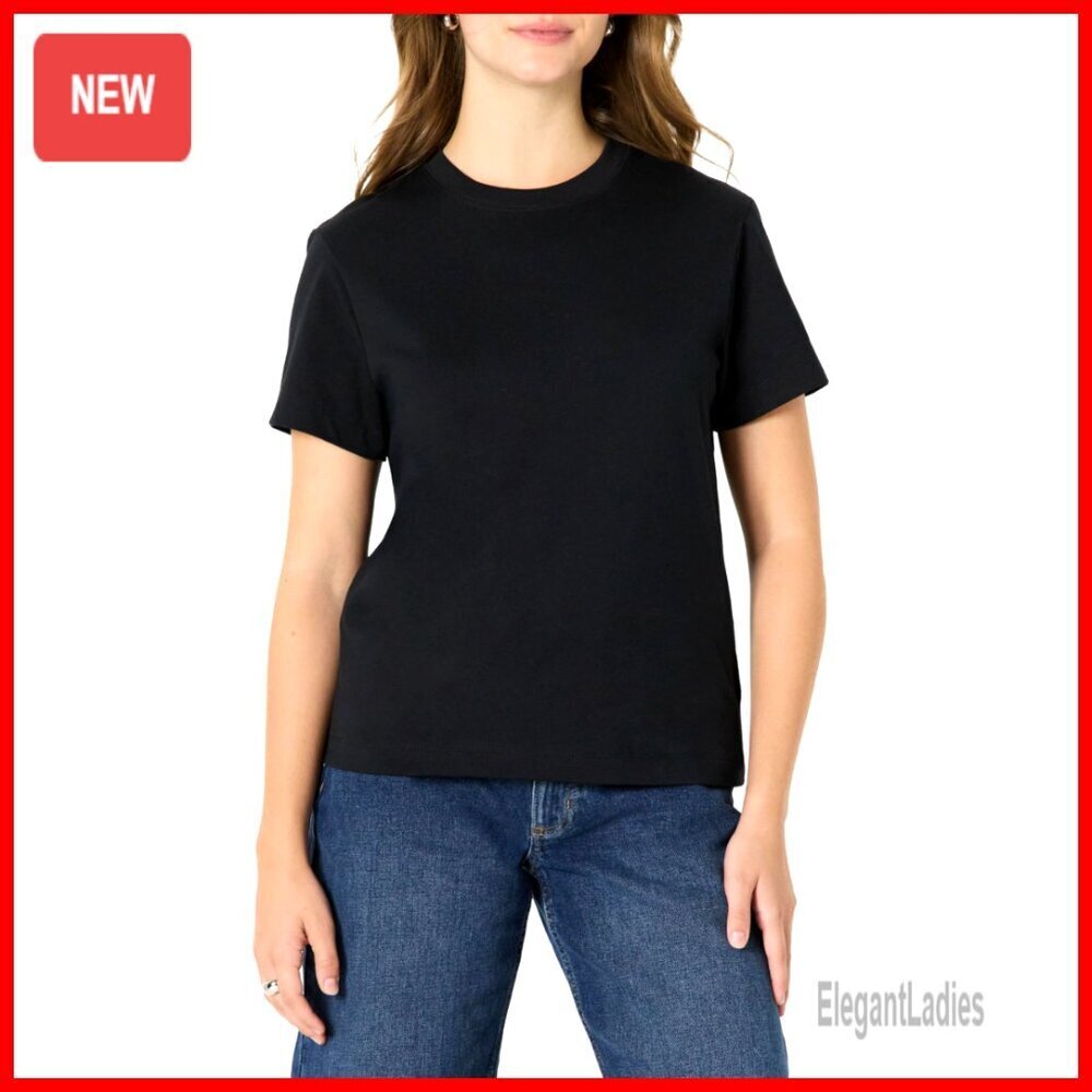 Relaxed Fit Cotton Crewneck T-Shirt Women's Essential Tee